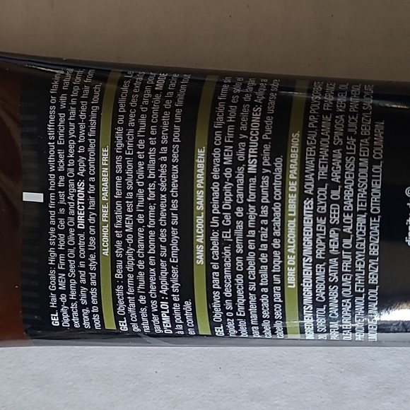 Dippity-do Men Hemp Hair & Scalp Firm Hold Gel 200 ml e 6.7 fl Oz - Picture 4 of 5